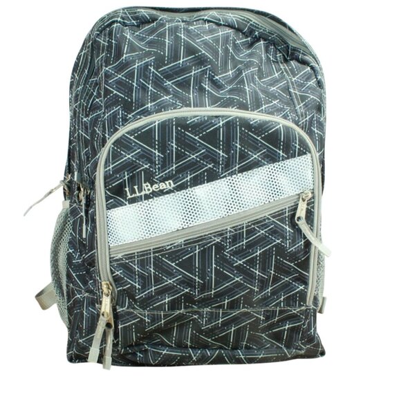 LL Bean Unisex Adult Weatherproof Deluxe Book Pack 37L Backpack Black Triangles